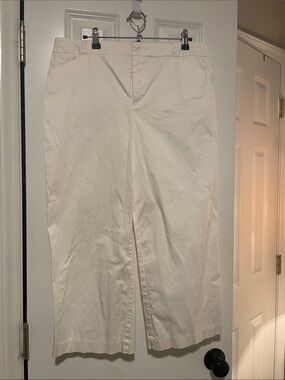 Cropped Wide-Leg white Pants